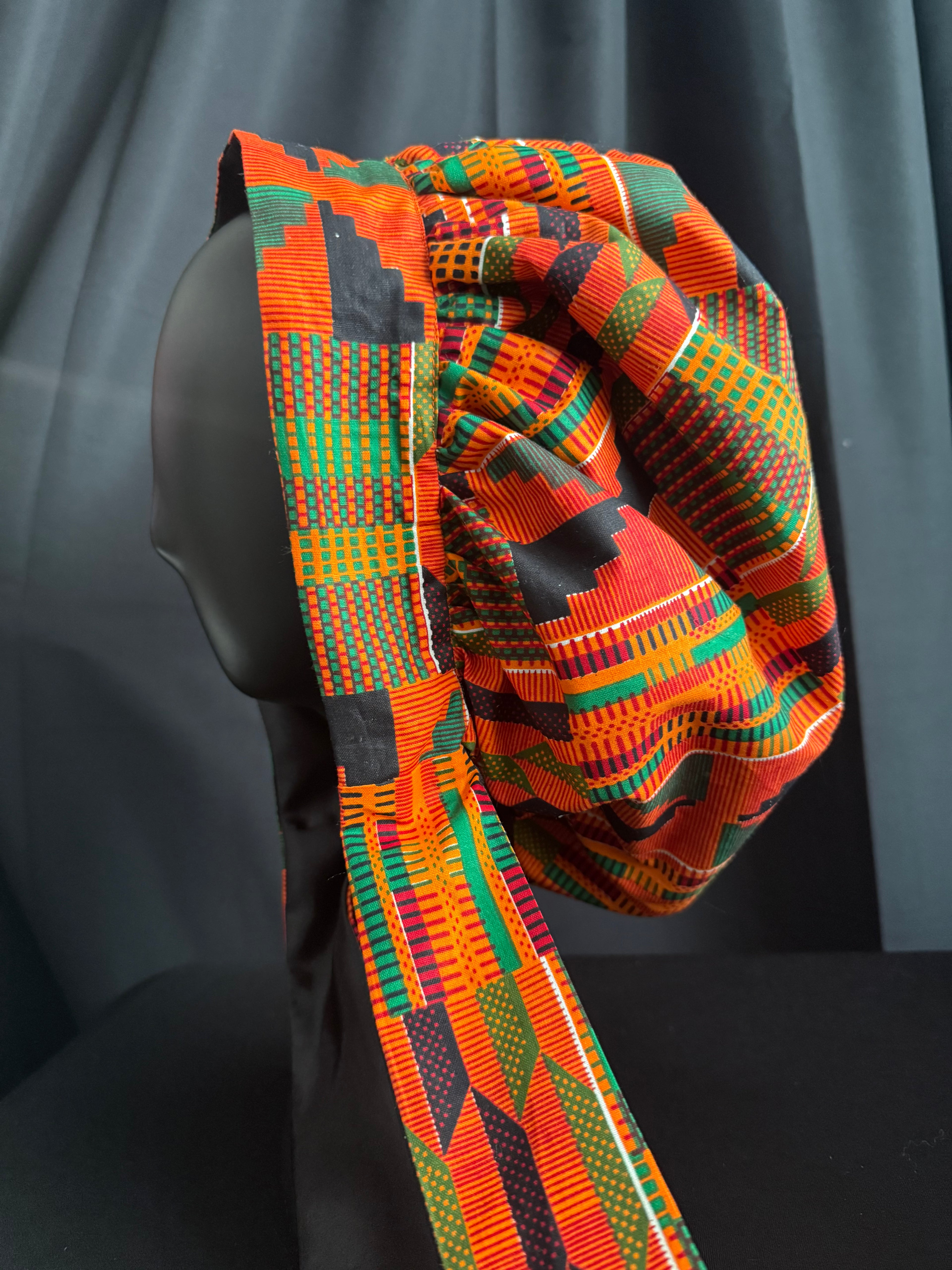 Kente Satin Lined Bonnet