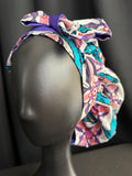 Cross Ankara & Purple Satin Bonnet