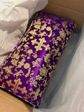 Purple & Gold Cross Luxury Prayer Cushion