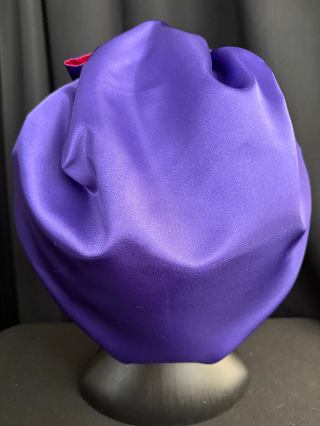 Pink/Purple Reversible Satin Bonnet