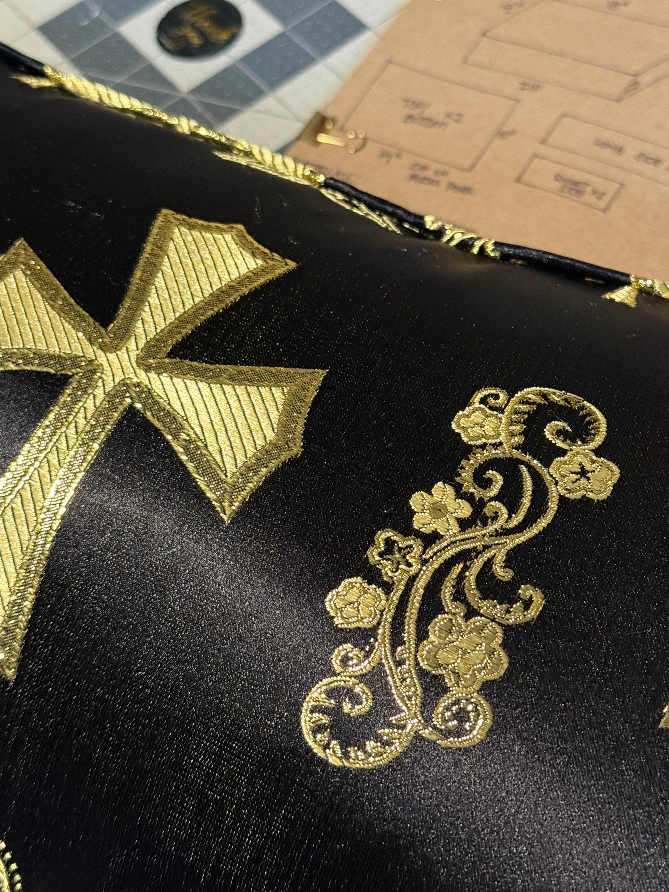 Black & Gold Luxury Prayer Cushion