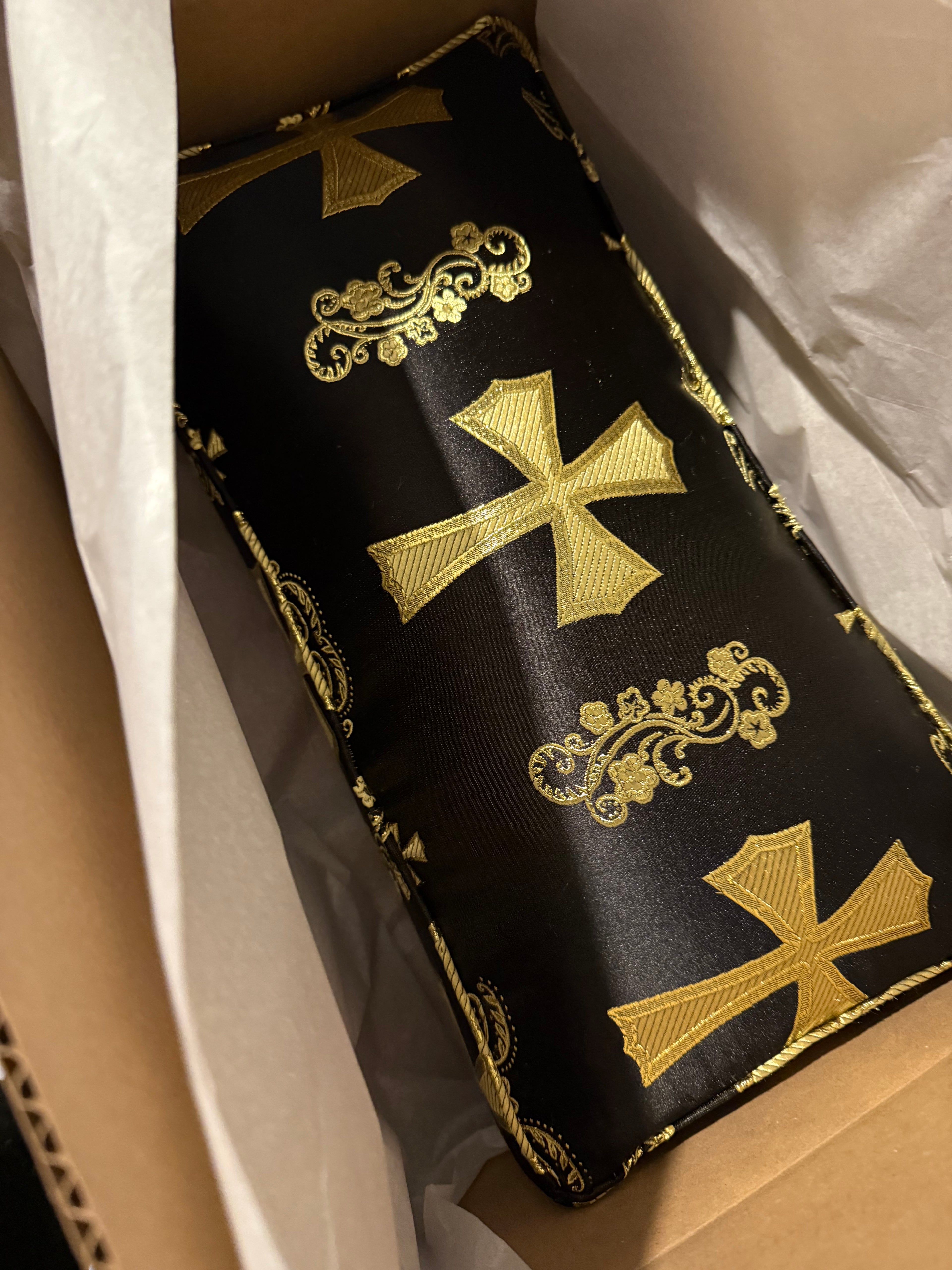 Black & Gold Luxury Prayer Cushion