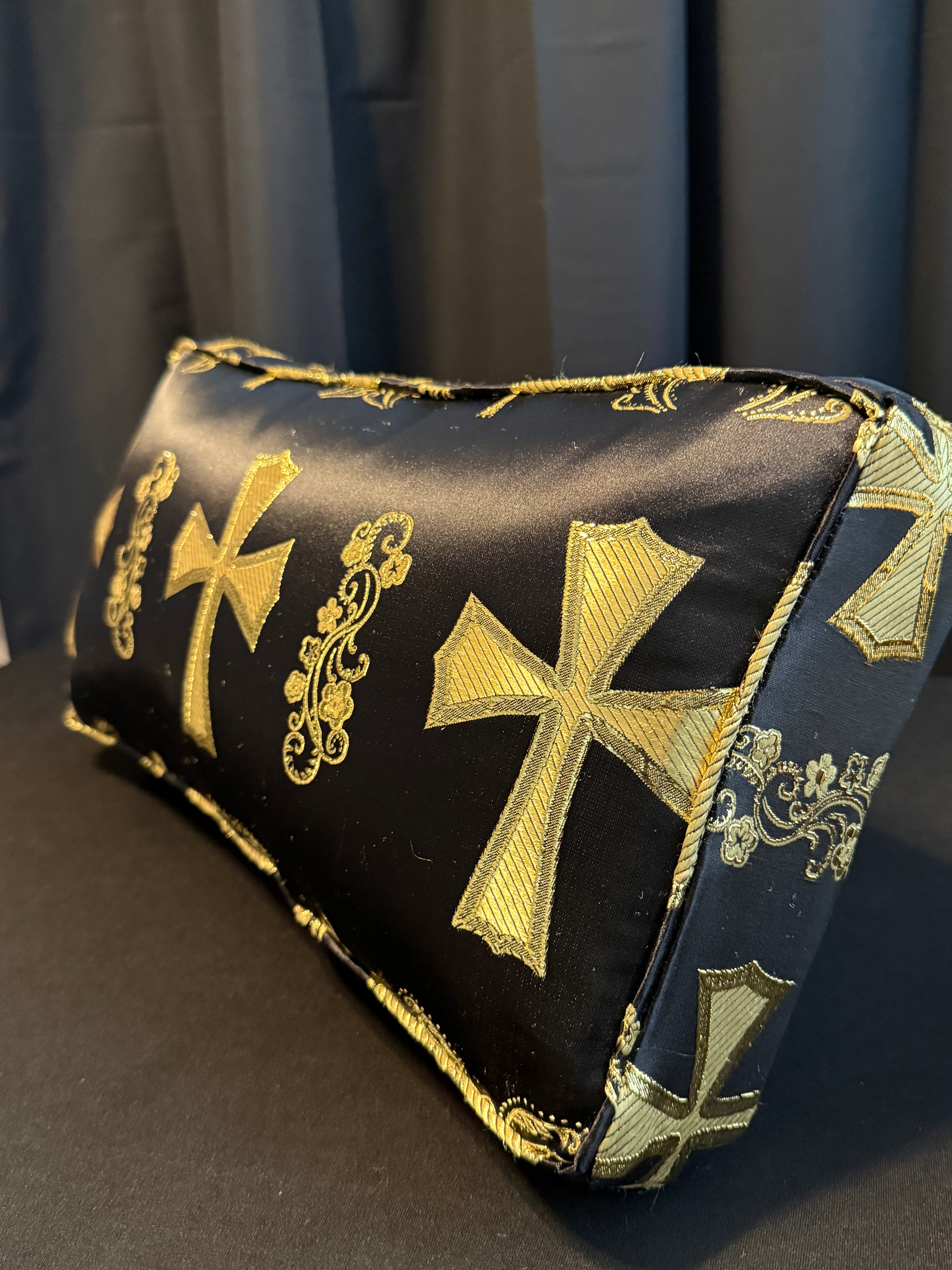 Black & Gold Luxury Prayer Cushion