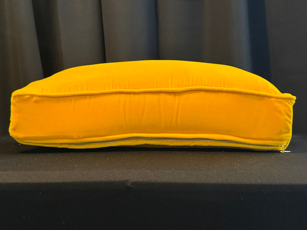 Yellow Velvet Prayer Cushion