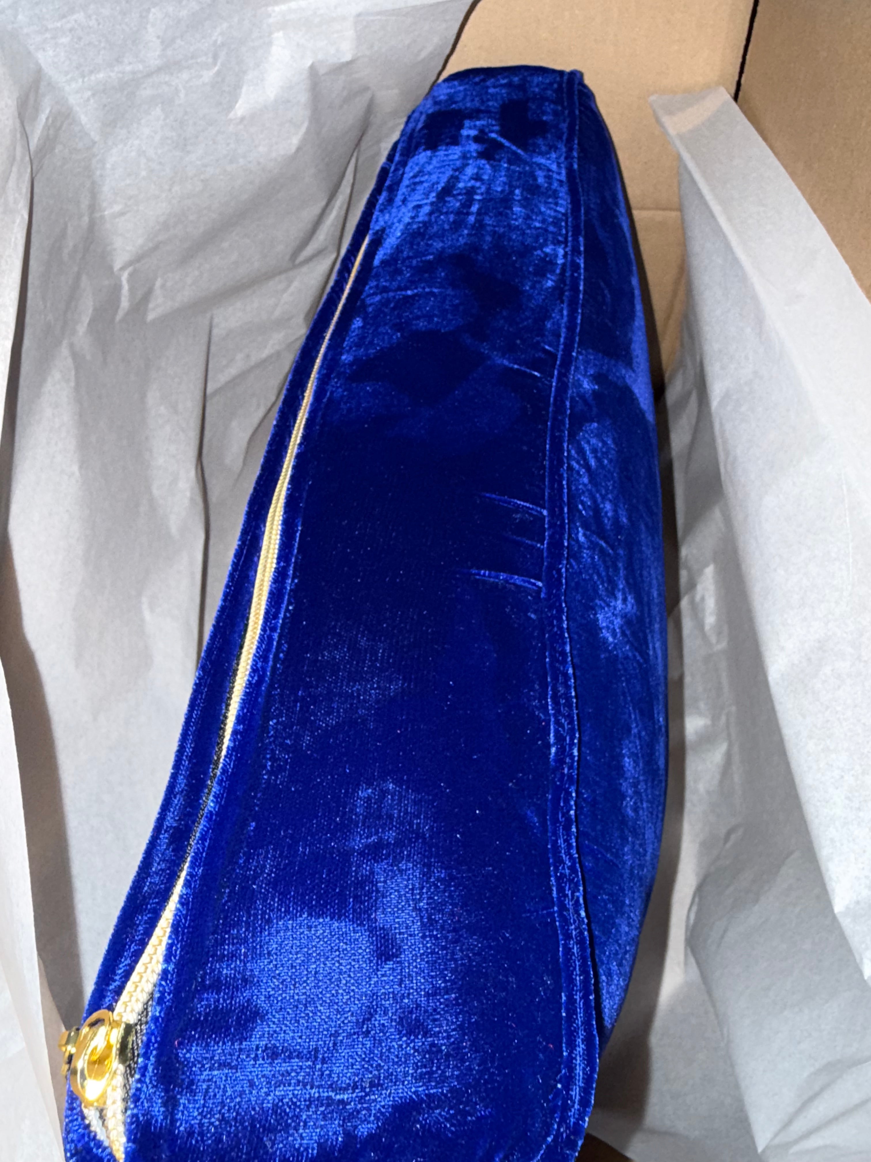 Blue Velvet Prayer Cushion