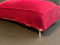 Wine Red Velvet Prayer Cushion