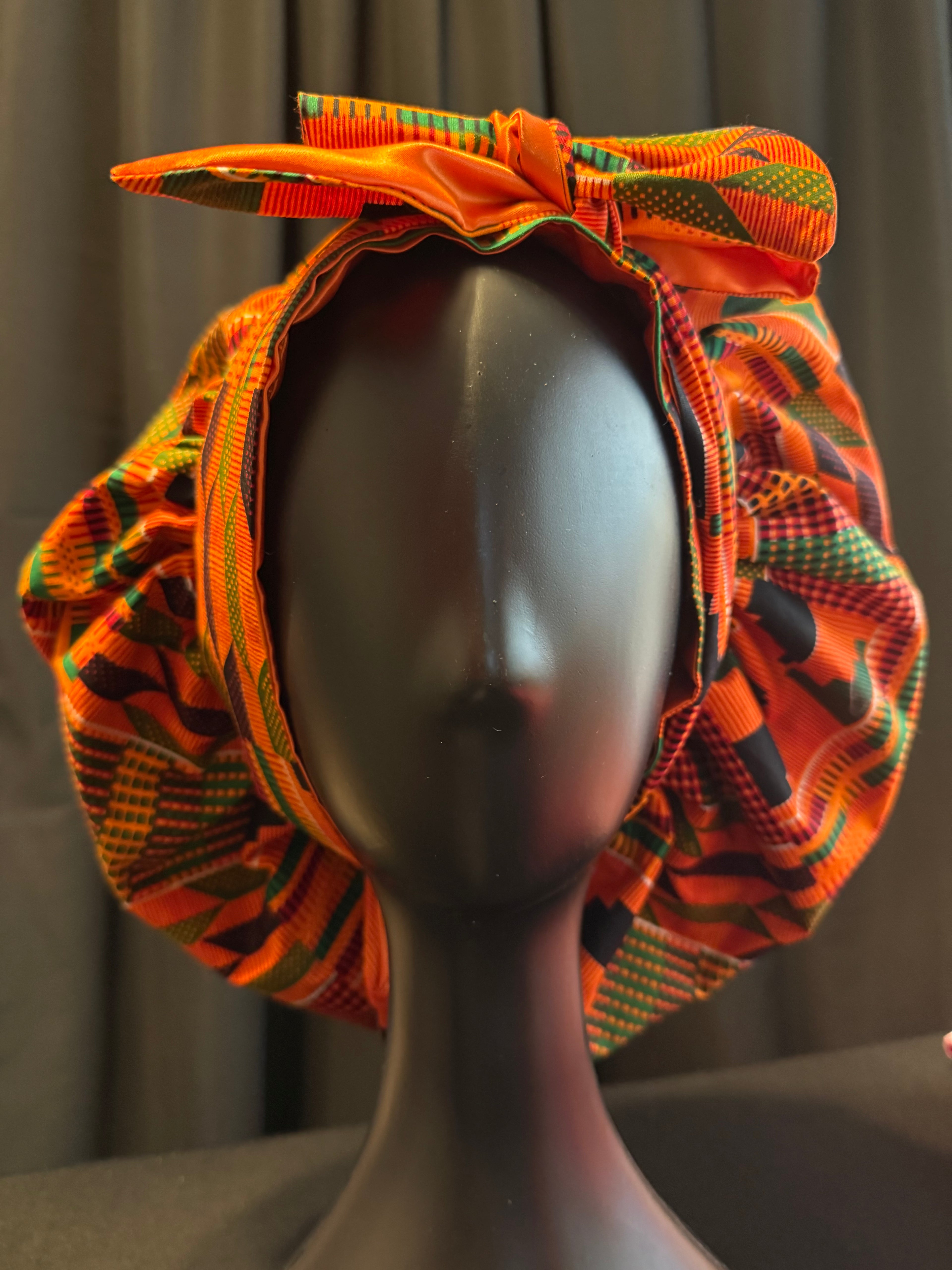 Kente Satin Lined Bonnet