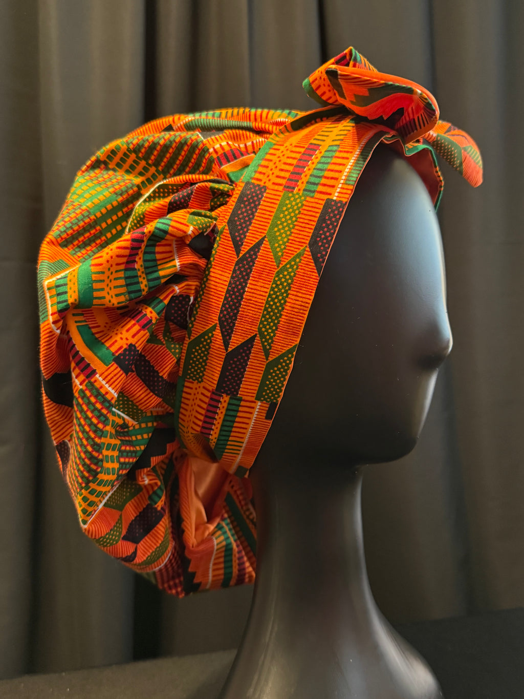 Kente Satin Lined Bonnet